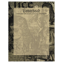 Alice Drink Me Collage Letterhead Template