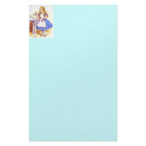Alice Drinks Color Custom Stationery