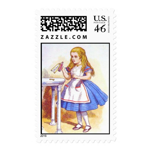 Alice Drinks in Full Color Postage