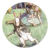 Alice Encounters a Rabbit Distraction Sticker