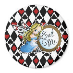 Alice Fairy Eat Me Round Magnet