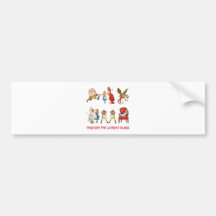 ALICE & FRIENDS THROUGH THE LOOKING GLASS BUMPER STICKER