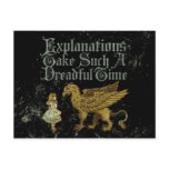 Alice Gryphon Explanations Take Such A Dreadful Ti Post Card