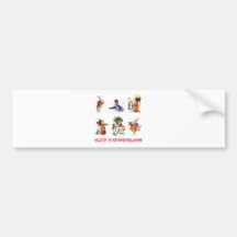 Alice & Her Friends from Wonderland Bumper Stickers