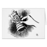 Alice holds the White King Greeting Card