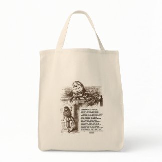 Alice Humpty Dumpty Wonderland Conversation Quote bag
