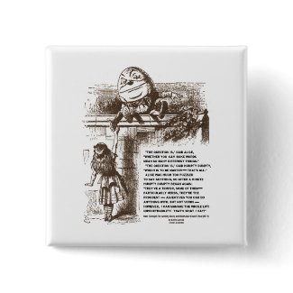 Alice Humpty Dumpty Wonderland Conversation Quote button