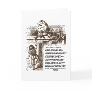 Alice Humpty Dumpty Wonderland Conversation Quote card