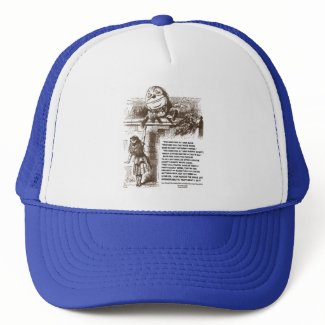 Alice Humpty Dumpty Wonderland Conversation Quote hat