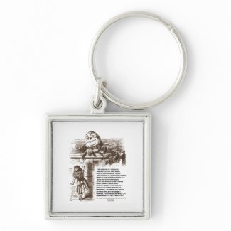Alice Humpty Dumpty Wonderland Conversation Quote keychain