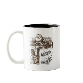 Alice Humpty Dumpty Wonderland Conversation Quote mug
