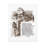 Alice Humpty Dumpty Wonderland Conversation Quote Post Cards