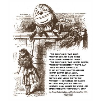 Alice Humpty Dumpty Wonderland Conversation Quote shirt