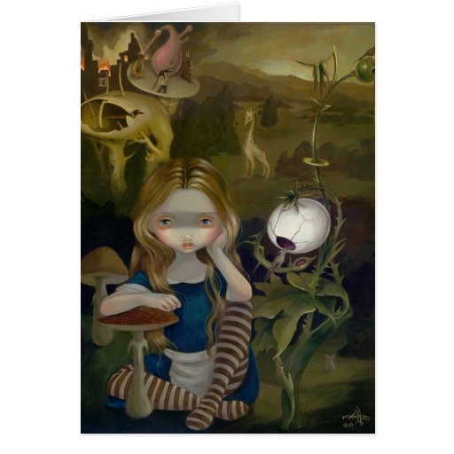 "Alice in a Bosch Landscape" Greeting Card