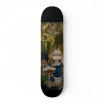 Alice in a Bosch Landscape wonderland Skateboard by strangeling Alice in a Bosch Landscape wonderland Skateboard