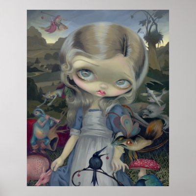 Alice in a Bosch Wonderland ART PRINT gothic by strangeling