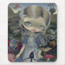 bosch, hieronymus bosch, pop surrealism, lowbrow, big eye, lewis carroll, alice enchanted, jasmine becket-griffith, strangeling, artsprojekt, monster, creatures, demons, alice, enchanted, through the looking glass, wonderland, lewis, carroll, big eyed, jasmine, becket-griffith, becket, griffith, goth, gothic, low brow, big eyes, strangling, fantasy art, pop surrealist, painting, acrylic, paintings, being, air mass, east germanic language, suffocation, throttling, Mouse pad with custom graphic design