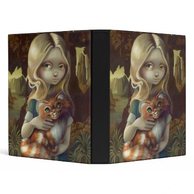 Alice in a Da Vinci Portrait BINDER wonderland cat by strangeling