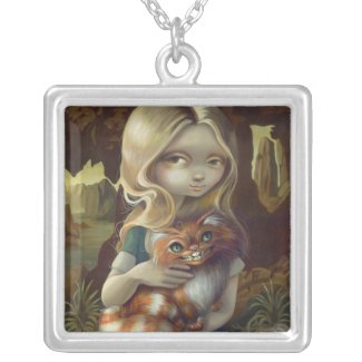 Alice in a Da Vinci Portrait NECKLACE wonderland necklace