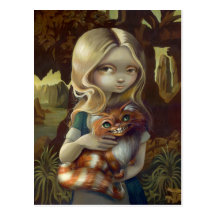"Alice in a Da Vinci Portrait" Postcard