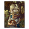 Alice in a Da Vinci Portrait wonderland goth Print