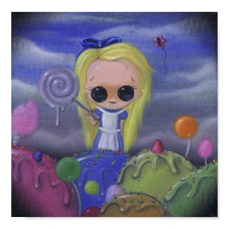 alice in candyland art print print