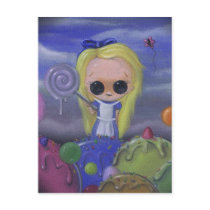 coallus, michael, banks, alice, wonderland, curiouser, candyland, ice, cream, sweet, sugar, candy, cute, big, eye, art, loaf sugar, lump sugar, cane sugar, beet sugar, granulated sugar, caramelized sugar, henry sweet, elite group, refined sugar, sense organ, sensory receptor, corn sugar, all-day sucker, marchpane, toffy, honey crisp, jelly egg, nougat bar, carob bar, popcorn ball, peanut bar, nut bar, brandyball, naked eye, Postcard with custom graphic design