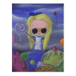 alice in candyland postcard