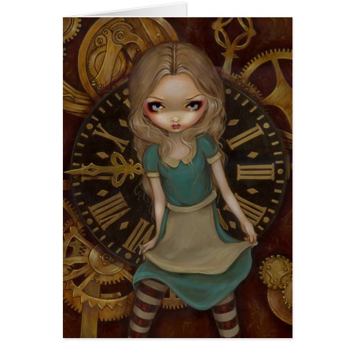 "Alice in Clockwork" Greeting Card