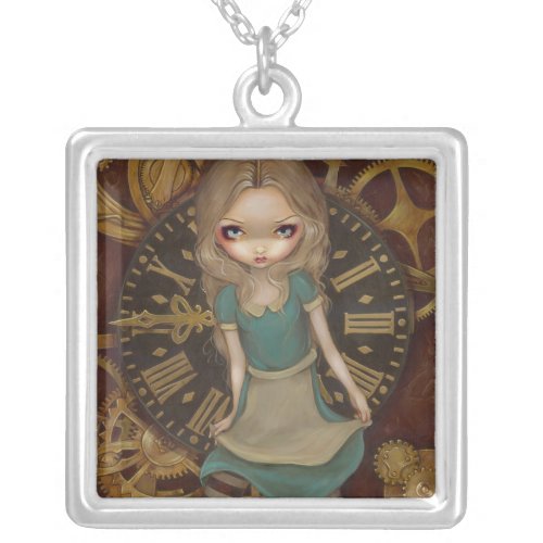 Alice in Clockwork NECKLACE steampunk wonderland necklace
