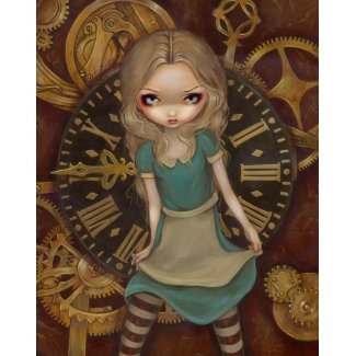 Alice in Clockwork - steampunk in wonderland Print print