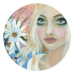 Alice in the Garden of Live Flowers Stickers