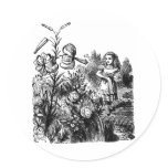 Alice in the Garden of Live Flowers Stickers