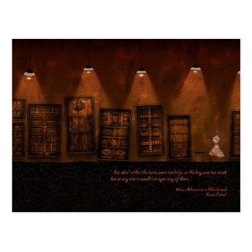 Alice in Wonderland - A Tiny Golden Key Postcards