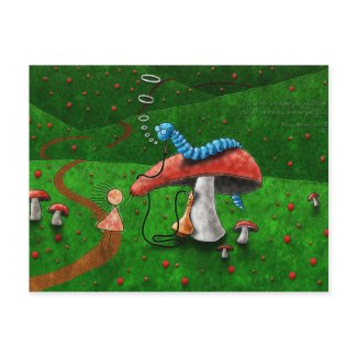 Alice in Wonderland - Advice From A Caterpillar postcard