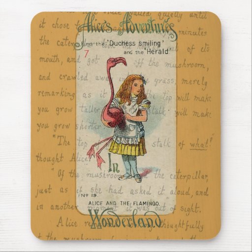 Alice in Wonderland: Alice and the Flamingo Mousepads