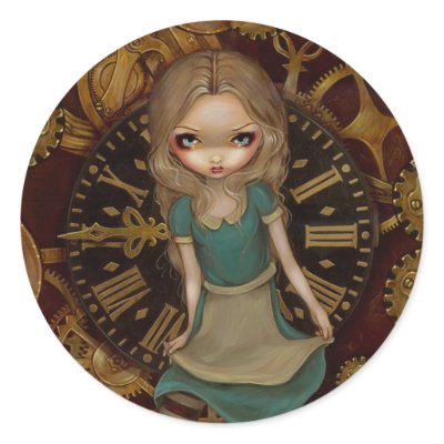 Alice in Wonderland Alice In Clockwork Sticker by strangeling