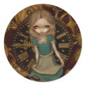 Alice in Wonderland Alice In Clockwork Sticker by strangeling Alice in Wonderland Alice In Clockwork Sticker