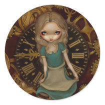 Alice in Wonderland Alice In Clockwork Sticker by strangeling Alice in Wonderland Alice In Clockwork Sticker