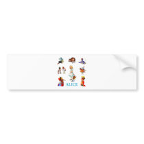 Alice in Wonderland and Friends Bumper Sticker