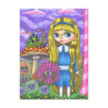 Alice in Wonderland and the Caterpillar Postcard