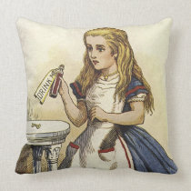 Alice in Wonderland and the Cheshire Cat Pillow pillows