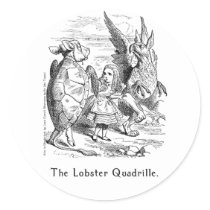 Alice in Wonderland Art Stickers in 2 Sizes