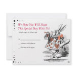 Alice In Wonderland Bat Mitzvah Reply Card Personalized Invite
