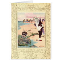 Alice in Wonderland - Beach Scene Greeting Card