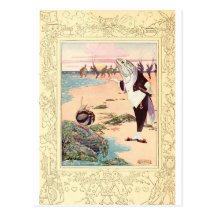 Alice in Wonderland - Beach Scene Post Card