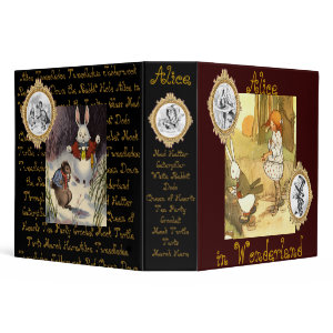 Alice in Wonderland Binder binder