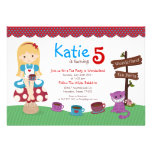Alice in Wonderland Birthday Invitation