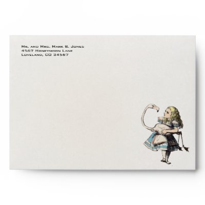 Alice In Wonderland Birthday Party Invitation Envelopes by samack