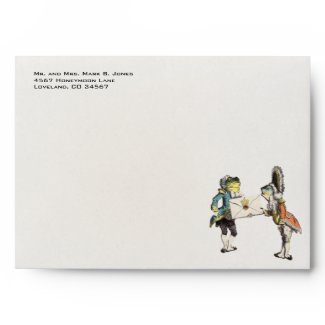 Alice In Wonderland Birthday Party Invitation envelope